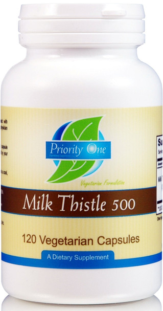 Priority One Milk Thistle 500mg 120 Vegetarian Capsules