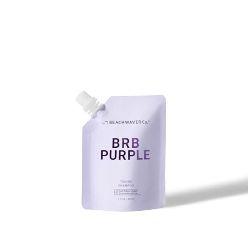 The Beachwaver Co. Brb Blonde Purple Shampoo - Travel Size (3 Oz) Anti-Brass Toning Conditioner W/Hix Vegan Bond Multipliers Moisturizing Sulfate- Formula For Blonde & Grey Hair