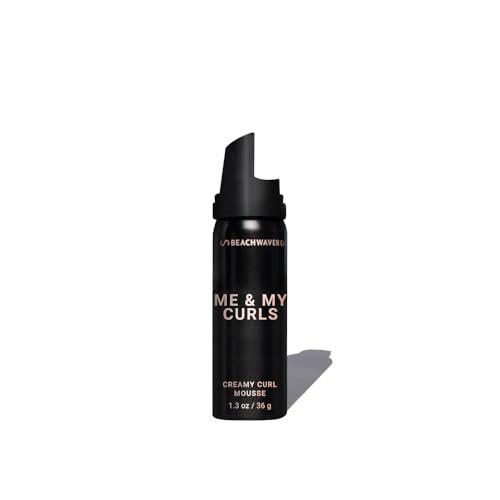 The Beachwaver Co. Me & My Curls Creamy Curl Mousse - Travel Size (1.9 Oz) Lightweight Creamy Vegan Mousse For Curls Coils & Waves - Defines Natural Texture And Enhances Shine Bondi Beach Day