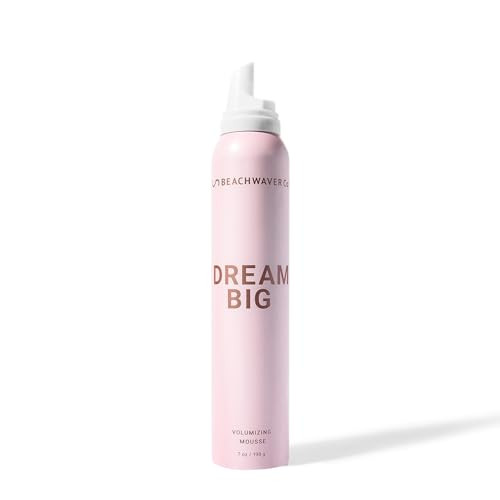 The Beachwaver Co. Dream Big Volumizing Mousse - Full Size (7 Oz) Lightweight Flexible Vegan Mousse For Volume & Hold Add Fullness To Damp Or Dry Hair Polynesian Pink Sugar Fragrance