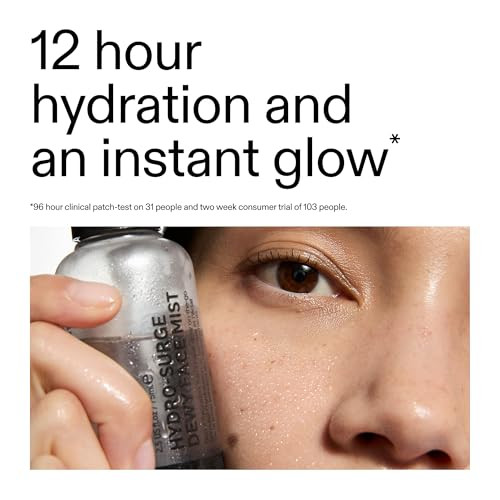 The Inkey List Hydro-Surge Dewy Face Mist 2.6 Fl Oz Hydration Boosting Spray Fragrance- & Alcohol- Gentle Formula For Sensitive Skin On-The-Go Application Vegan Friendly