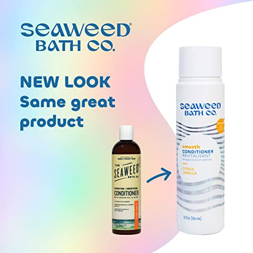 The Seaweed Bath Co. Seaweed Bath Co. Smooth Conditioner Citrus Vanilla Scent 12 Ounce Sustainably Harvested Seaweed Borage And Broccoli Seed Oils For Curly And Frizzy Fine Hair