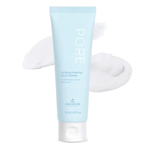 The Skin House Pore Purifying Foaming Facial Cleanser Gentle Daily Cleanser With Tea Tree Herbal Extracts Deep Cleanse & Pore CareKorean Skincare 120Ml / 4.05 Fl.Oz