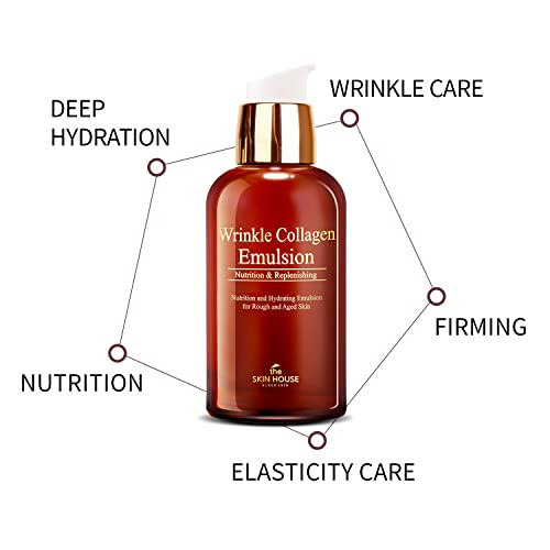 The Skin House Wrinkle Collagen Emulsion Lightweight Firming Emulsion With Collagen Hydrating Wrinkle Moisturizer For Mature Skin 130Ml / 4.39 Fl.Oz