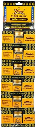 Tiger Balm Ultra Strength Rub Balm Alcohol Cruelty 0.63 Ounce (Pack Of 6)