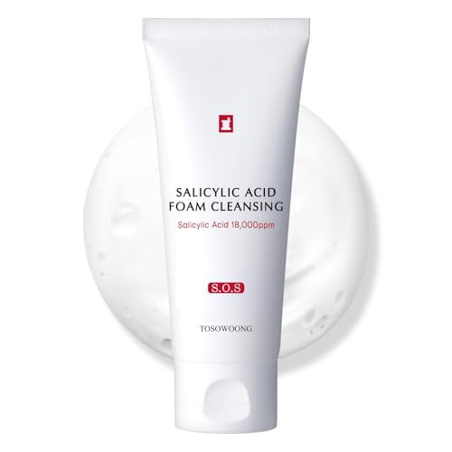 Tosowoong Salicylic Acid Foam Cleanser For Oily Skin 18000Ppm Salicylic Acid Deep Pore Cleansing Face Wash For Breakouts Exfoliating Cleanser Korean Skin Care 100Ml 3.38 Fl. Oz