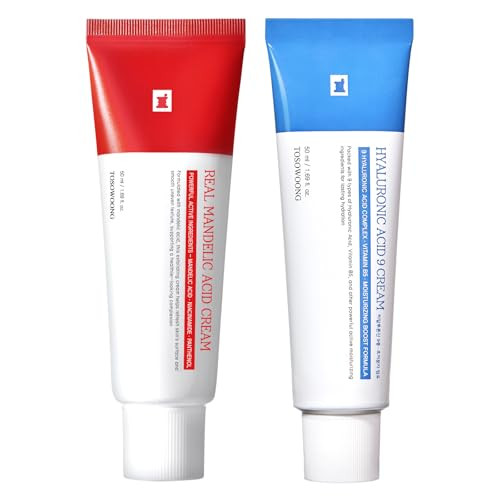 Tosowoong Microneedling-Effect & Hydration Bundle - Mandelic Acid Spicule Cream For Texture Improvement + Hyaluronic Acid 9 Daily Face Cream - Korean Skincare Set