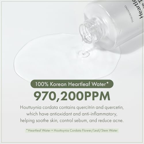 Tosowoong Heartleaf Face Toner With 970200Ppm Heartleaf Water Centella Hyaluronic Acid Witch Hazel Trouble Care Acne-Prone Calming Hydrating Purifying Korean Skin Care 250Ml 8.45 Fl.Oz