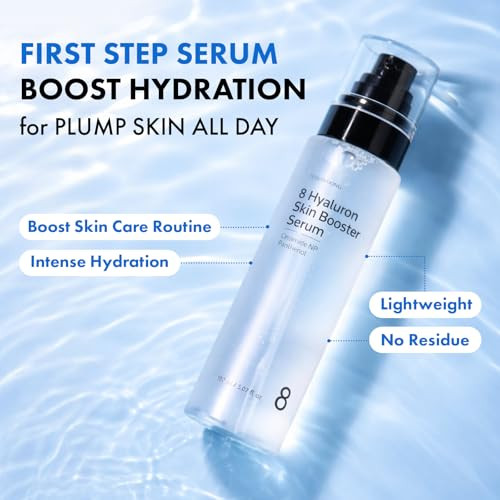 Tosowoong 8 Hyaluron Skin Booster Serum For Face With Niacinamide Glycerin Panthenol Hydration Boosting Facial Essence Plumper Skin Glass Skin All Skin Types Korean Skincare 150Ml/5.07 Fl. Oz
