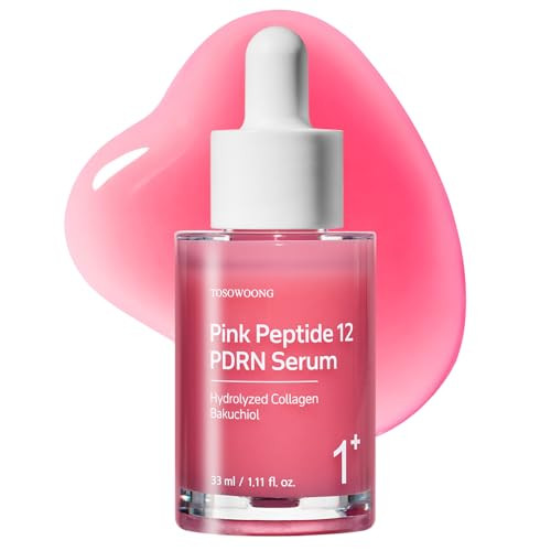Tosowoong Pink Peptide 12 Pdrn Serum With Salmon Dna Pdrn 10320Ppm 12 Peptides Niacinamide Skin Glow Hydrating Moisturizing Firming Uneven Skin Tone Korean Skincare 33Ml 1.11 Fl.Oz