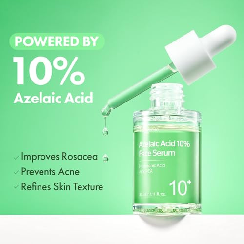 Tosowoong Azelaic Acid 10% Face Serum Rosacea Care Redness Soothing And Blemish Centella Asiatica For Acne-Prone Niacinamide Hyaluronic Acid Korean Skincare Natural Color 33 Ml / 1.11 Fl. Oz