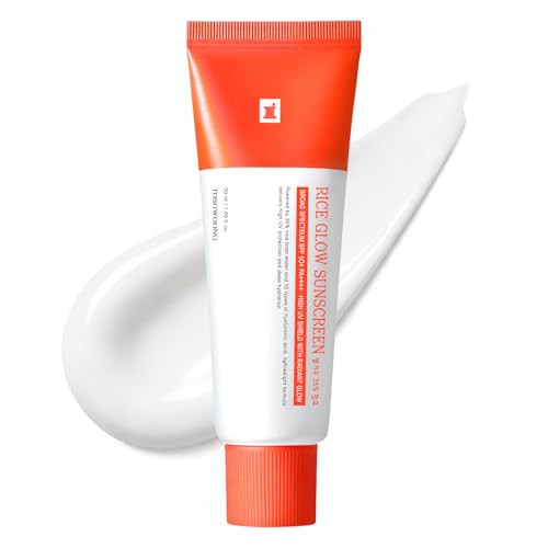 Tosowoong Rice Glow Sunscreen Spf50+ Broad Spectrum Korean Sunscreen For Face Dewy Finish No White Cast Glass Skin Hydrating Spf Moisturizer With Rice Water & Hyaluronic Acid 50Ml / 1.69 Fl. Oz