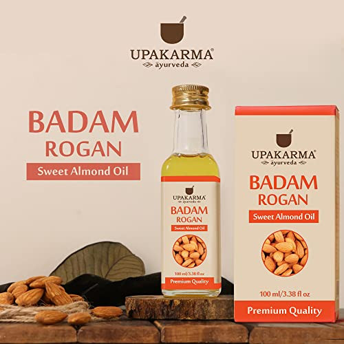 Upakarma Pure And 100% Natural Cold Pressed Sweet Almond Badam Rogan Oil) 100 Ml (Pack Of 1)