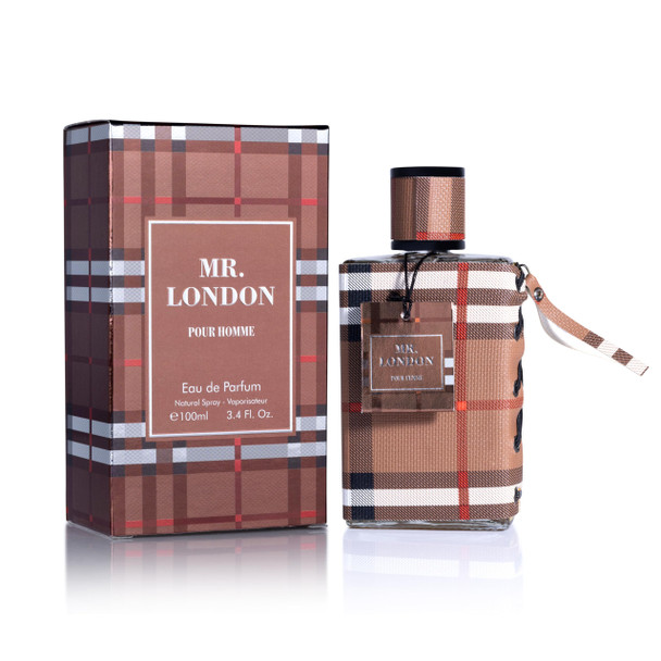 Urban Collection Mr London For Men Eau De Parfum - Refined Amber Woody Fragrance - Fresh & Masculine Bergamot Lavender & Warm Cinnamon - Unique Tones Combine Leaves Guaiac Wood & Oak Moss - 100Ml Bottle
