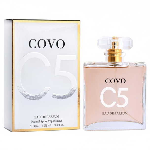 Urban Collection Covo C5 For Women Eau De Parfum 3.3 Fl Oz- Pure Femininity In A Bottle - Delicate Floral Scents Of Jasmine And May Rose - Cruelty- Perfume Precious For Women