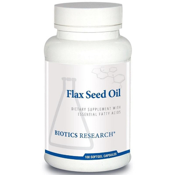 Biotics Research Flax Seed Oil Caps 100 Capsules