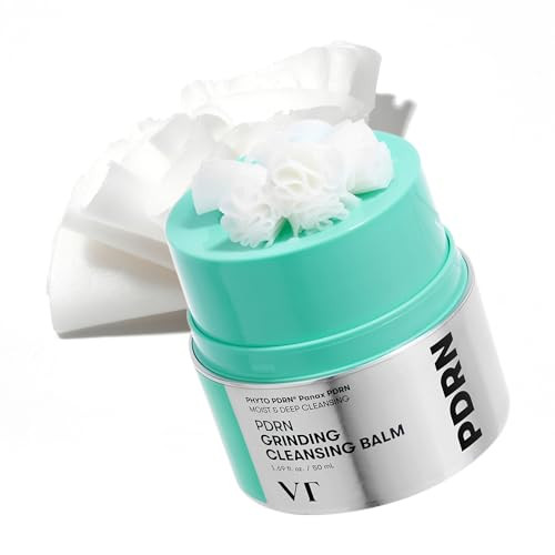 Vt Cosmetics Pdrn Grinding Cleansing Balm Makeup Remover Vegan Pdrn Gentle Exfoliator Hydrating & Nourishing Korean Skincare 1.69 Fl Oz / 50 Ml