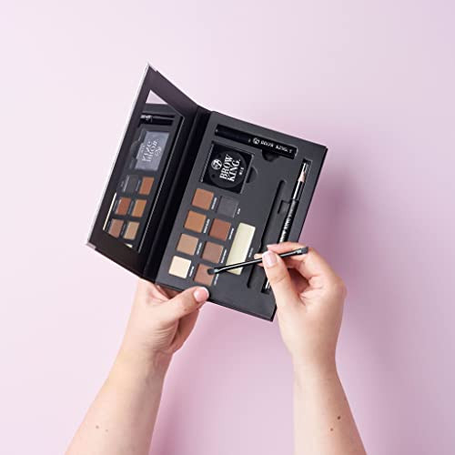 W7 Brow King Ultimate Eyebrow Kit - Shape Define & Groom Palette - Professional Makeup Set