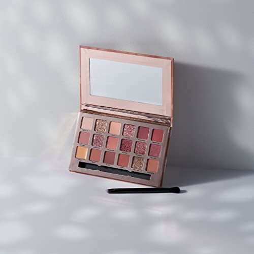 W7 Socialite Pressed Pigment Palette - 18 Pink Nude Colors - Flawless Long-Lasting Glam Makeup
