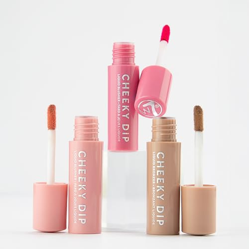 W7 Cheeky Cheeks Set - Liquid Blusher & Bronzer Trio - Radiant Glow