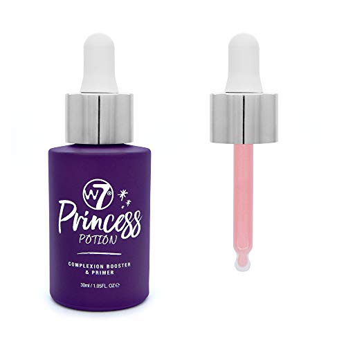 W7 Princess Potion Face Primer Drops - Purple Makeup Base Priming Formula For Flawless Bright Skin - Vegan Makeup