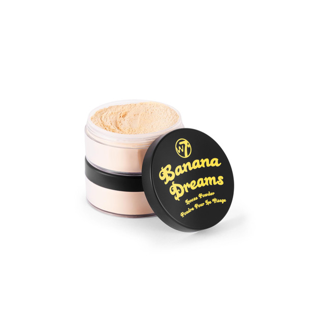 W7 Banana Dreams Loose Setting Powder - Weightless Yellow Blurring Powder For All Skin Tones 2 Pack