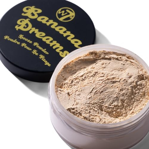 W7 Loose Face Powder Trio - 3 Piece Set - Banana Nude & Pink Toned Powders - Ultra-Fine Setting Powder For Flawless Makeup