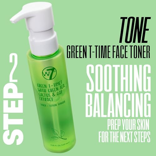 W7 Self Care Skincare Set Face Cleanser Toner Serum Moisturizer & Lip Mask Complete Daily Face Routine Full Size Long Lasting Products To Use At Home