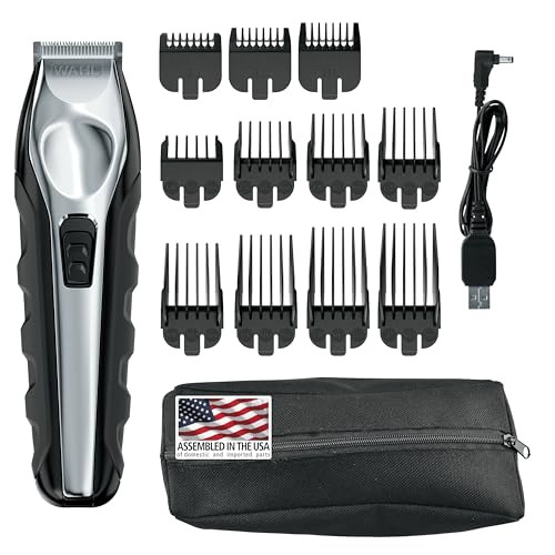 Wahl Usa Lithium Ion Total Beard Trimmer For Men With 11 Guide Combs For Easy Trimming Detailing & Grooming Model 9888