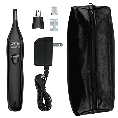 Wahl Manscaper Rechargeable Multipurpose Precision Detail Trimmer With Rotary Attachment Head For Hygienic Grooming Of Hair Anywhere For Eyebrows Sideburns Necklines Ear And Nose Hairs