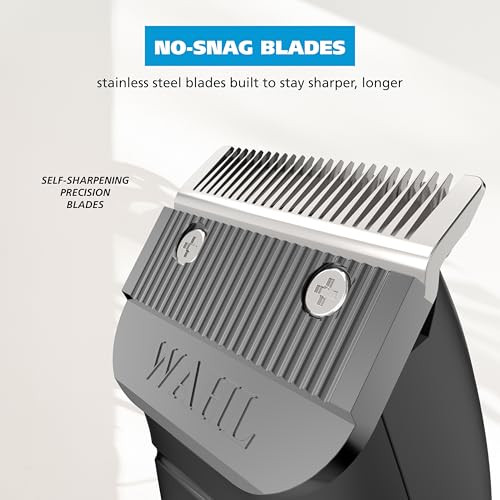 Wahl Clippers Home Pro Cordless Rechargeable Hair Clippers For Men With Precision Haircutting Blades & Secure Snap-N-Lock Attachment Guards Model 3028835