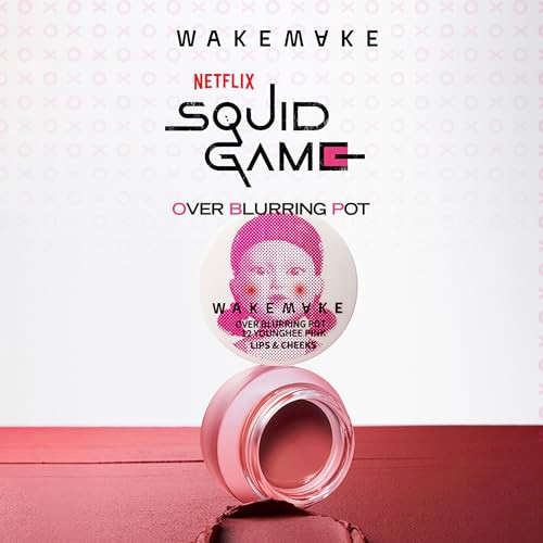 Wakemake Wm X Netflix Squid Game Over Blurring Pot (Blood Red 13) Blurring Pot Lips Cheek