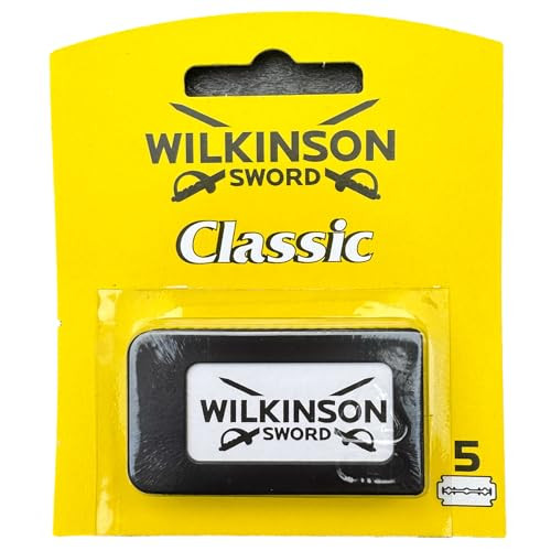 100 Wilkinson Sword Classic Double Edge Safety Razor Blades German Made Stainless Steel Blades For Smooth Close Shave Fits All Double Edge Razors 20 X 5