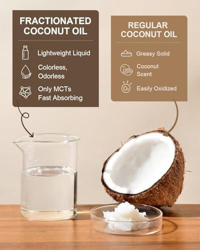 Yoken Usda Fractionated Coconut Oil For Skin 16 Oz Organic Liquid Coconut Oil Moisturizer For Hair Face Body Carrier Oil For Essential Oils Mixing Massage Hexane Unscented