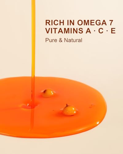 Yoken Usda Sea Buckthorn Oil Organic For Face Hair & Nails 2Oz - 100% Cold Pressed Natural Facial Oils From Seabuckthorn Berry For Deep Hydration & Skin Nourishment Aceite De Espino Amarillo Organico