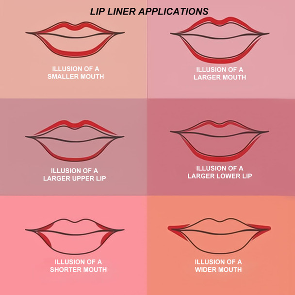 Young Vision 6 Colors Matte Lipstick & Lip Liner Combo Set Matte Lip Makeup Srt - Durable Waterproof Long Wear Cruelty For Girls Women Beginners Teenagers