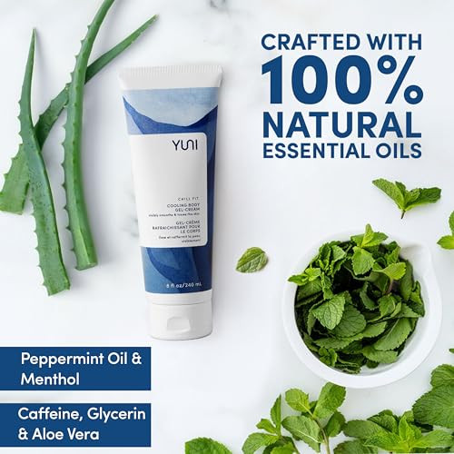 Yuni Beauty Body Gel-Cream Hydrating Skincare Cooling Gel Tones & Firms Soothing Cream Post-Workout Body Cream & Moisturizer Vegan 8 Fl Oz
