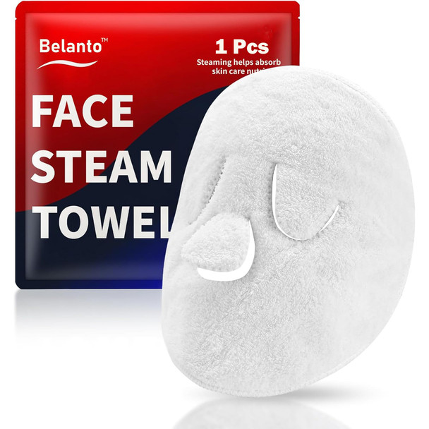 Belanto Face Steam & Cooling Towel Mask Reusable Face Steaming Towel For Women Girls Hot and Cold Warm Compress Facial Steamer & Moisturizing Spa Towels for Eye Relaxation & Skin Care