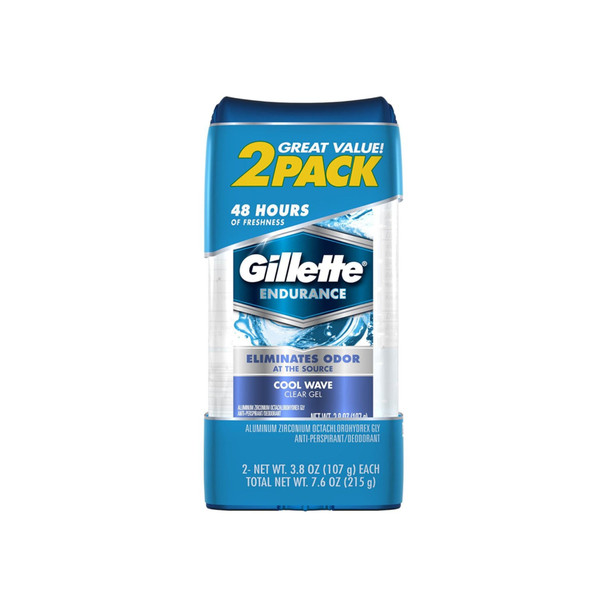 Gillette Anti-Perspirant Deodorant Clear Gel, Cool Wave 8 oz