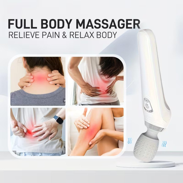 Rechargeable Electric Body Massage Wand With Multiple Intensity Levels For Neck Shoulder Back Arms & Legs