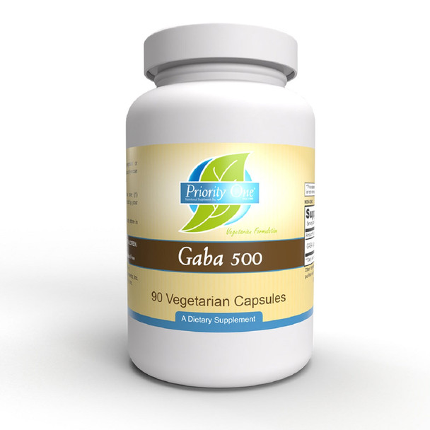 Priority One Gaba 500 - 90 Vegetarian Capsules