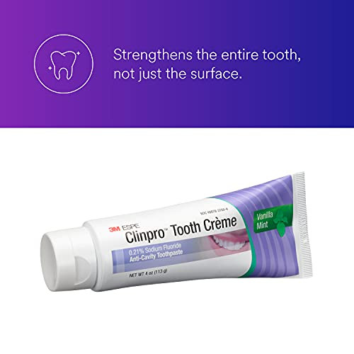 3M Clinpro Tooth Creme 0.21 Sodium Fluoride Anti Cavity Toothpaste Vanilla Mint