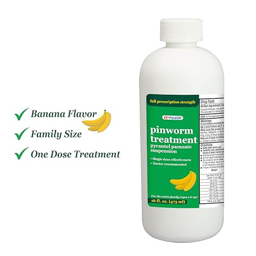 A Health Pinworm Treatment Pyrantel Pamoate Oral Suspension For Adults And Kids 2 Value Size Banana Flavor 16 Fl Ounces
