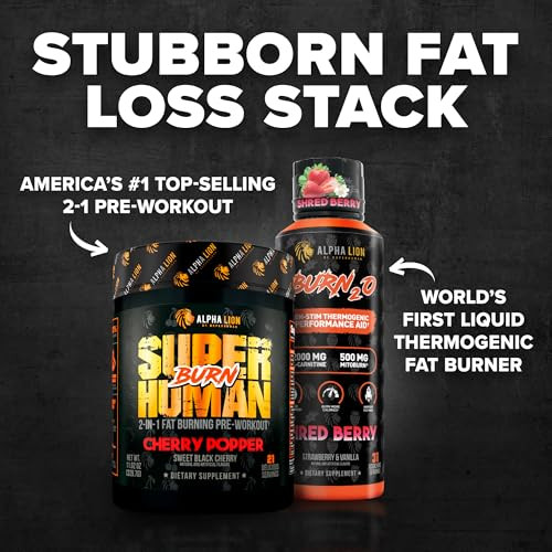 alpha lion burn2o l-carnitine liquid 2000mg Alpha Lion Stubborn Fat Loss Stack Superhuman Burn Pre Workout Burn2O  Liquid L-Carnitine 2000Mg (Shredberry)