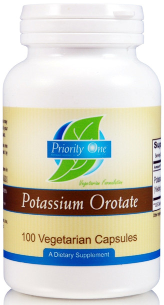Priority One Potassium Orotate 100 Vegetarian Capsules