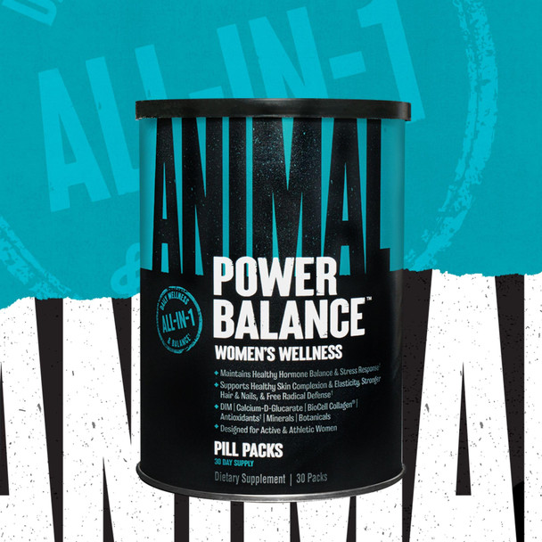Animal Power Balance Women'S Alpha F Comprehensive Formula Supports Hormonal Balance Complexion Hair Nails Mood And Stress Intestinal Health & Bone And Joint Health 30 Packs