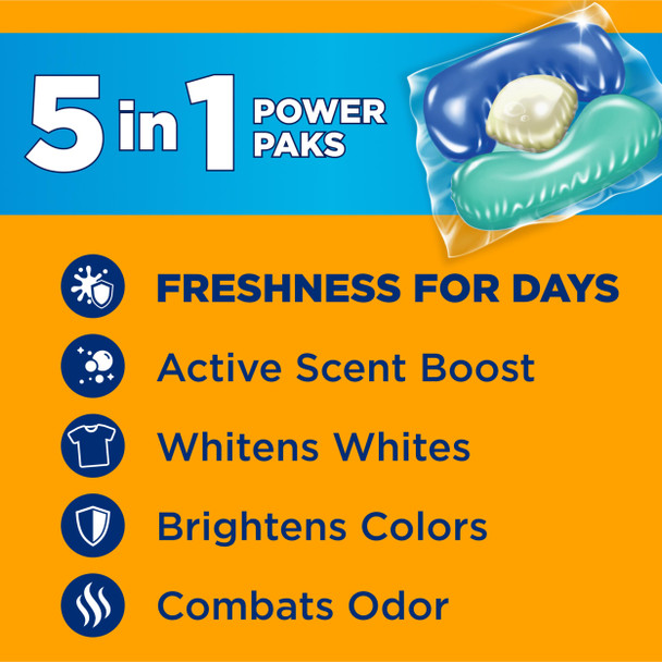 Arm & Hammer Clean Burst 5-In-1 Laundry Detergent Power Paks High Efficieny (He) 42 Count
