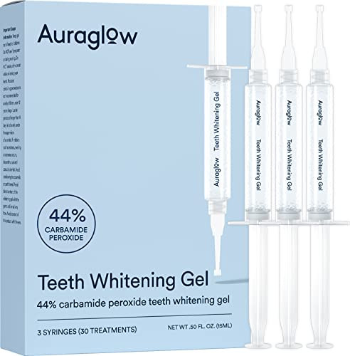 Auraglow 44 Teeth Whitening Gel & Extra Strength Whitening Pen