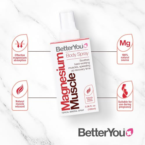 Betteryou Muscle And Joint Bundle - Magnesium Joint And Magnesium Muscle Body Spray - Essential Oils Spray Soothes Tired Muscles Instantly 2 Pc