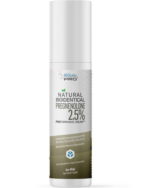 Biolabs Pro Pregnenolone All Natural Bioidentical Pregnenolone 2.5 Maximum Strength Two-Month Supply (Unscented - 3Oz)